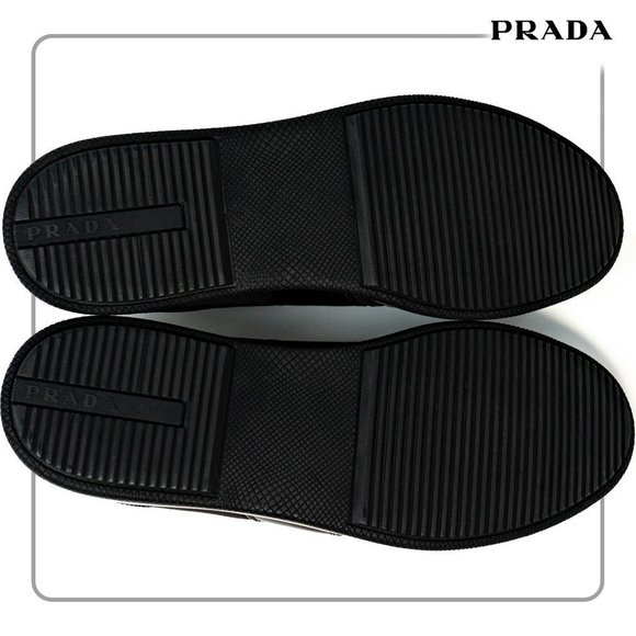 Prada Men's Leather/Nylon Sneaker Black 4E2845 10.5US - Picture 5 of 10